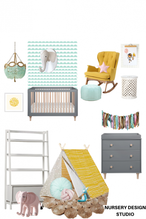 MINT AND YELLOW NURSERY