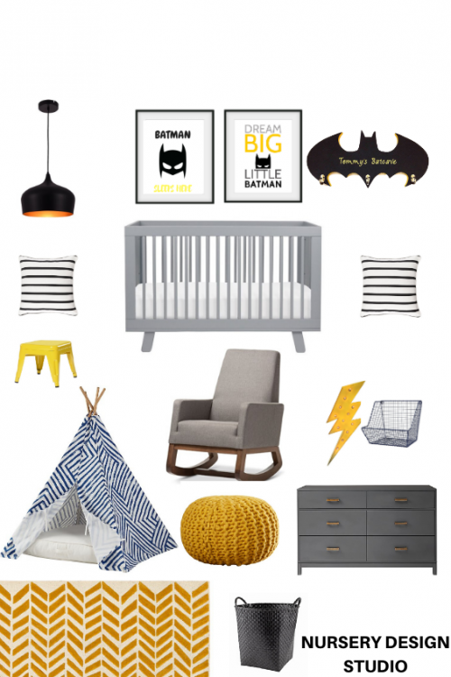 modern batman nursery