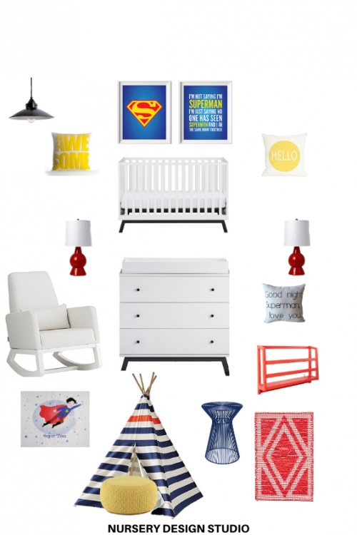 MODERN SUPERMAN NURSERY DESIGN