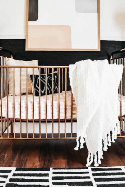 black and gold nursery