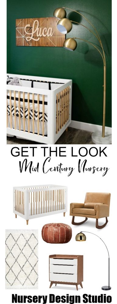green mid century modern nursery