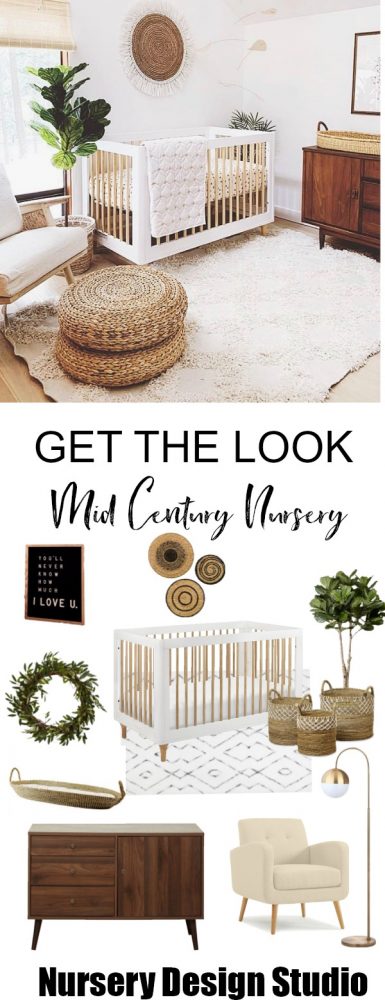 earthy mid century nursery
