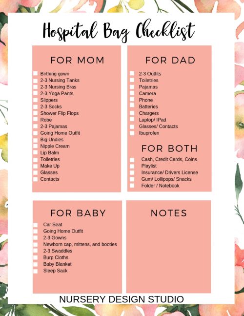 Hospital Bag Checklist