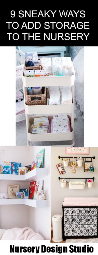 Seriously, you'll be surprised by how much stuff a little baby needs. So today we are sharing 9 Sneaky Ways to Add Storage to a Nursery.
