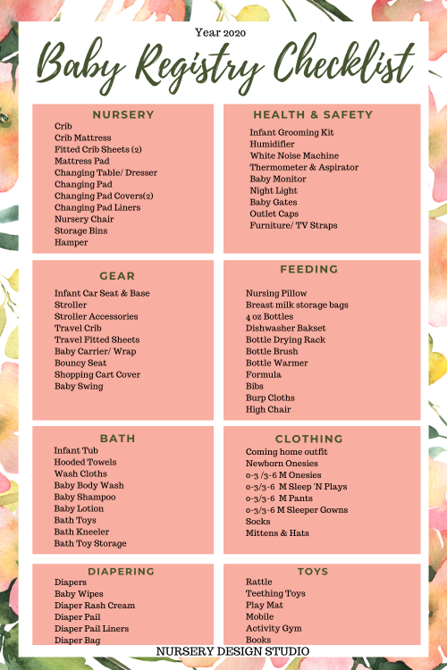 baby registry checklist 2020