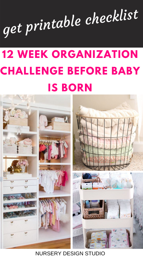12 WEEK PRINTABLE CHECKLIST FOR 12 WEEK ORGANIZATION CHALLENGE BEFORE BABY