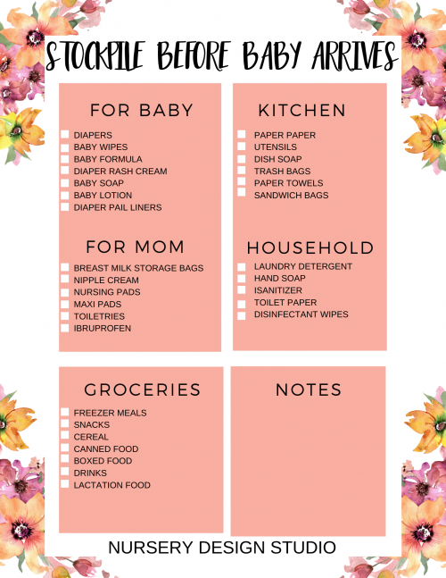 THINGS TO STOCKPILE BEFORE BABY ARRIVES
