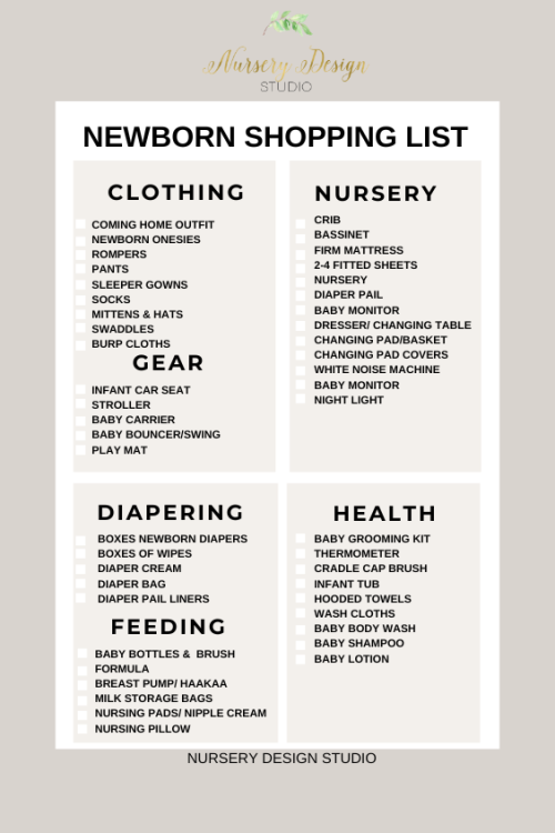NEWBORN SHOPPING CHECKLIST (1)