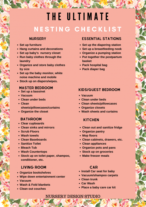 ULTIMATE NESTING CHECKLIST PRINTABLE