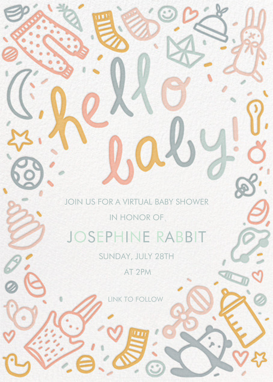 virtual baby shower invitation
