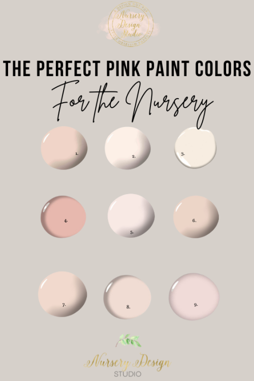 the perfect PINK PAINT COLORS for the nursery