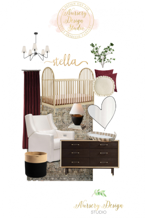 moody burgundy nursery