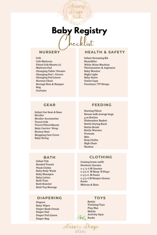 baby registry checklist