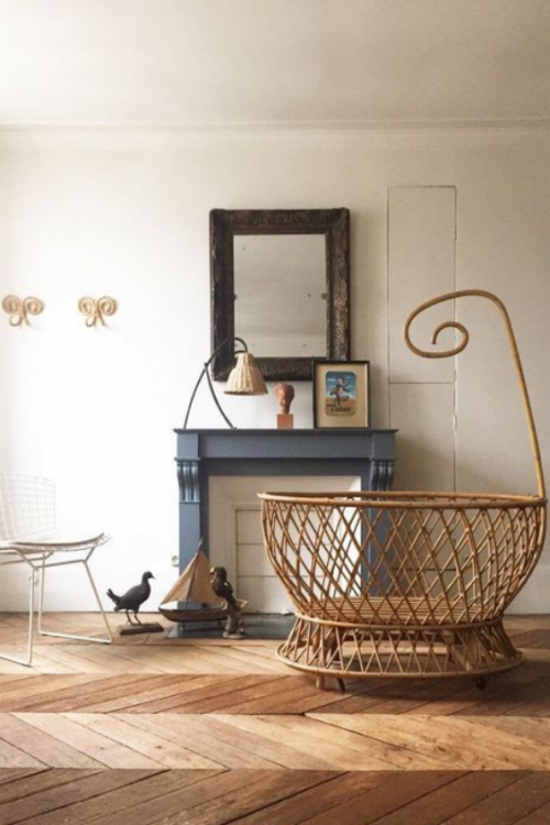 rattan nursery decor