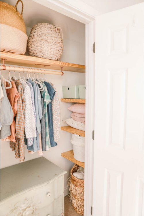 small nursery closet