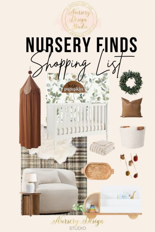 nursery finds on shopping list