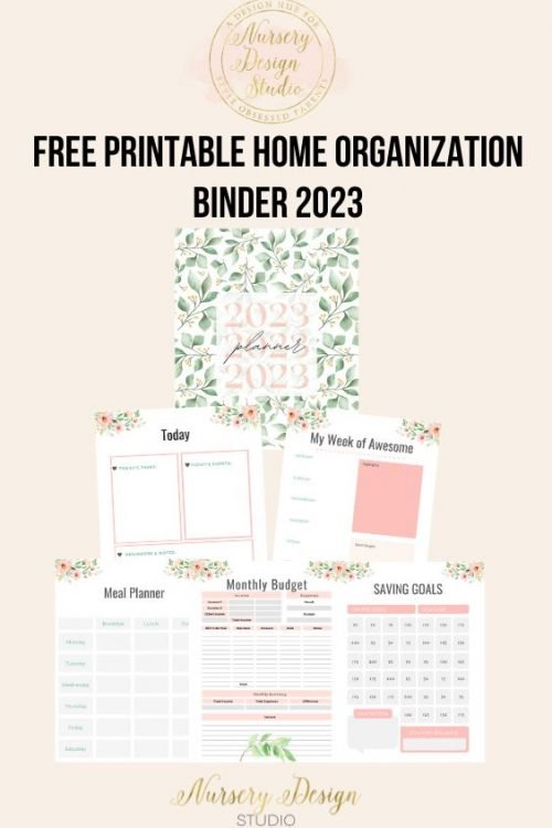 printable home organization binder 2023