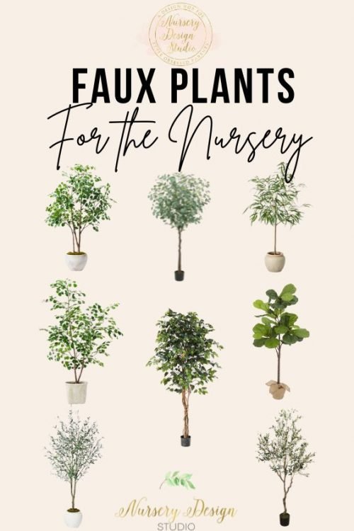 faux plants for the nursery