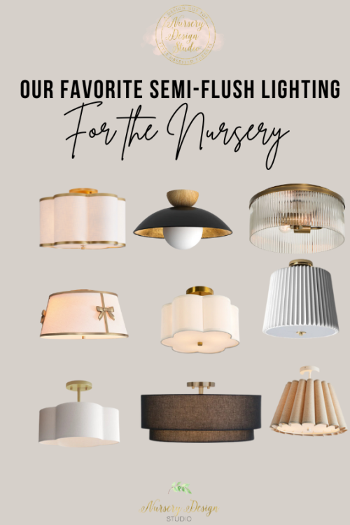 our favorite semi-flush lighting for the nursery