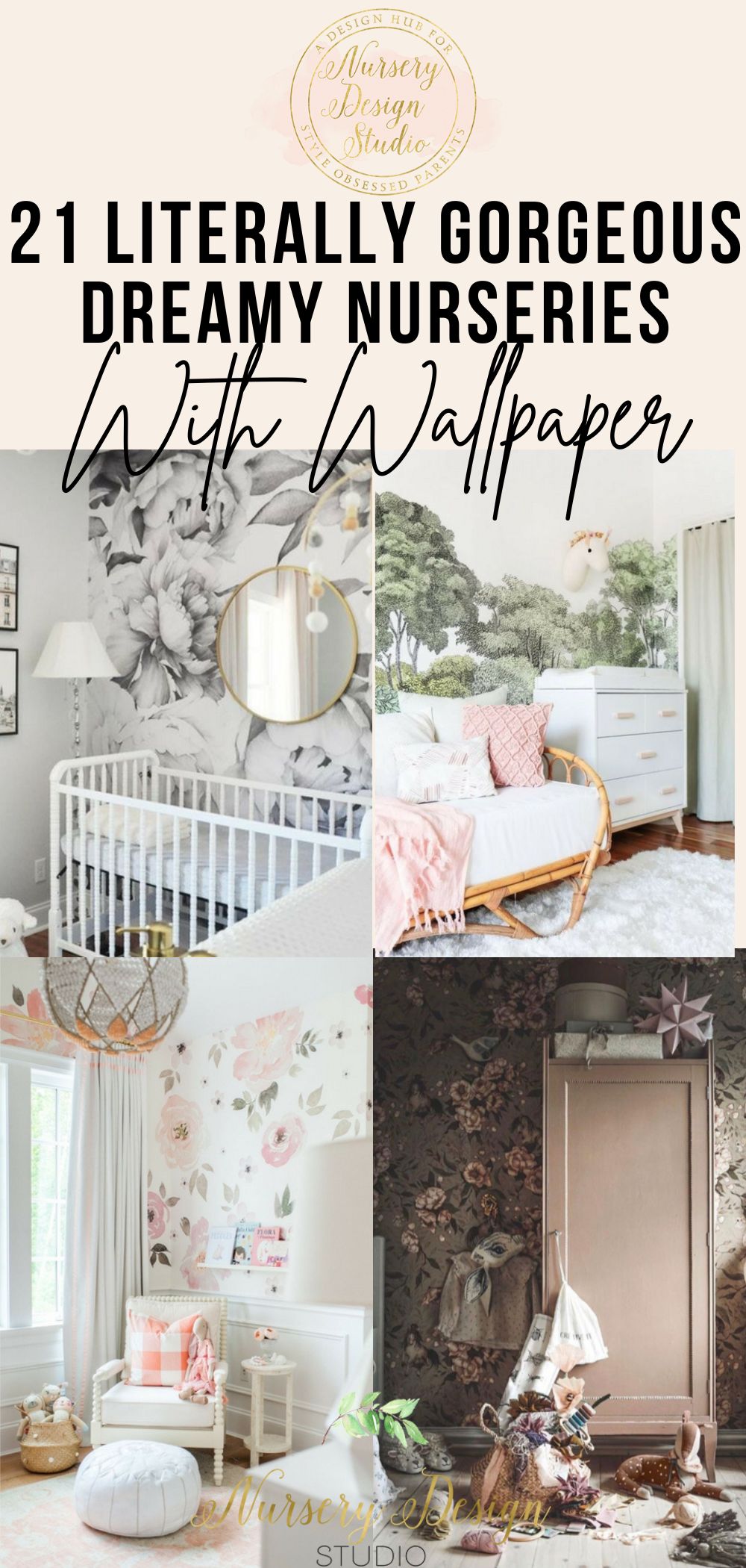 21 DREAMY NURSERY DESIGNS WITH WALLPAPER | Nursery Design Studio