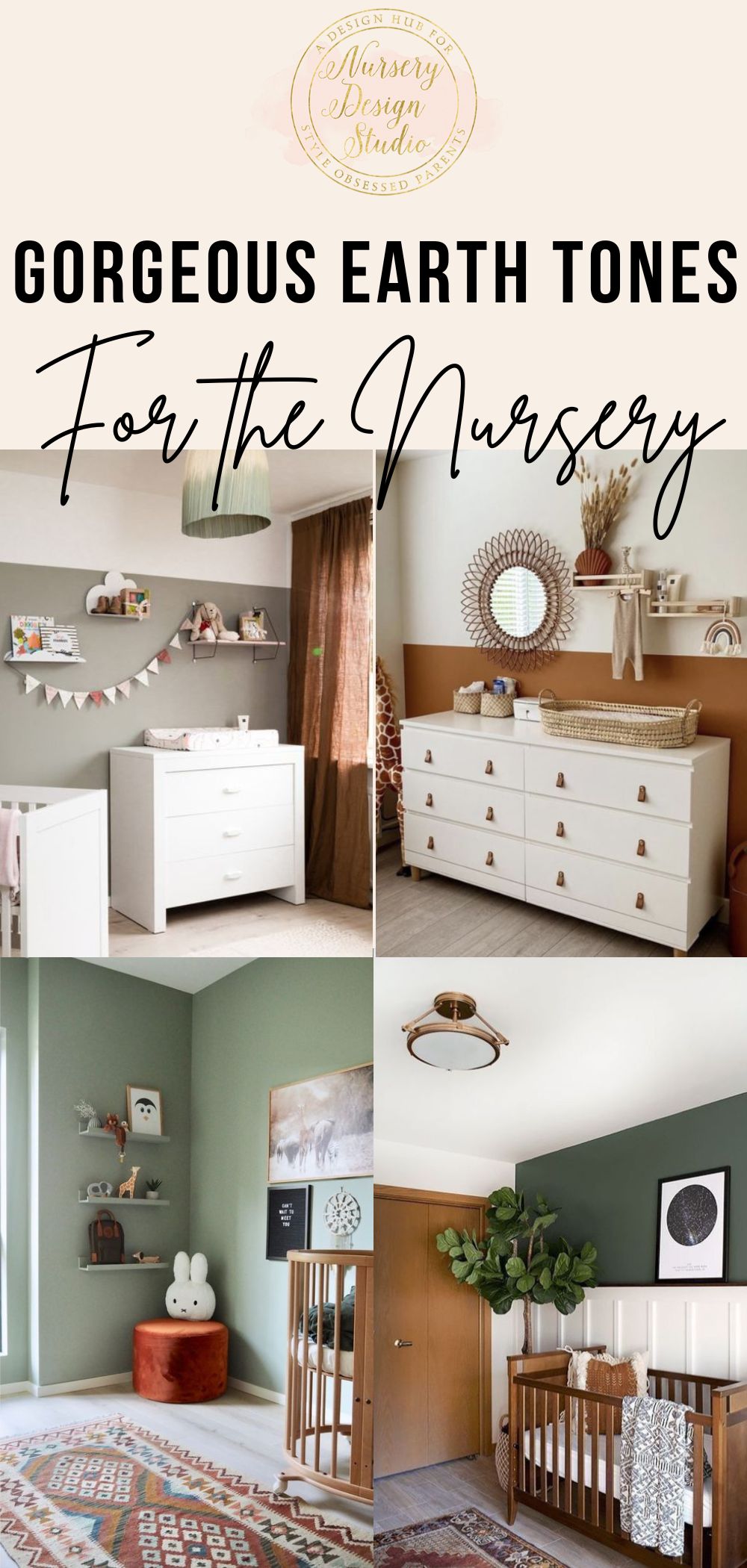 rounding up our favorite earth tone nursery colors.
