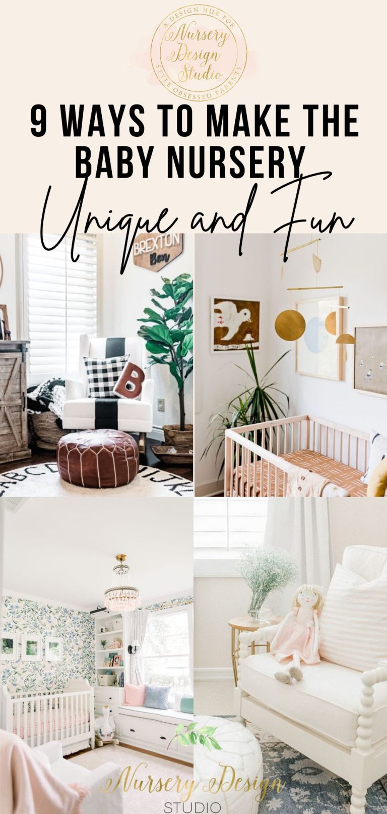 9 WAYS TO MAKE NURSERY LOOK UNIQUE AND FUN | Nursery Design Studio