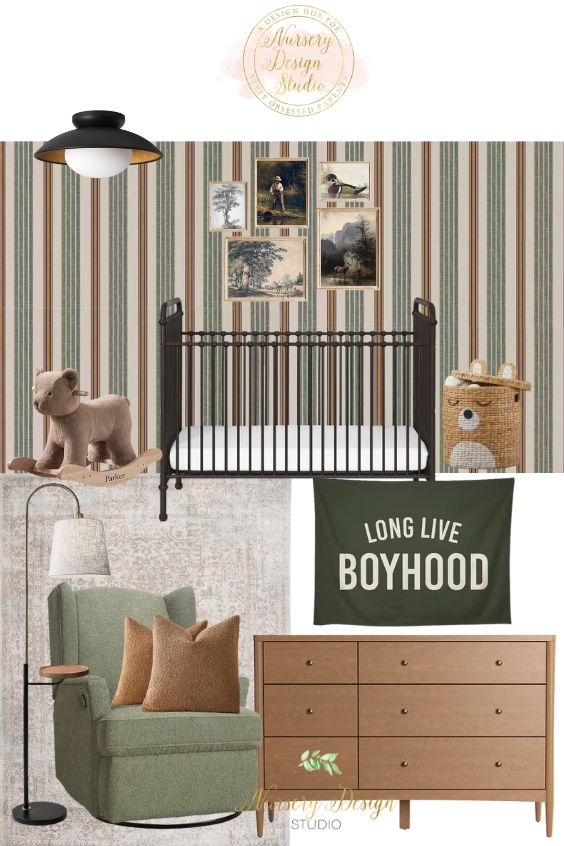 nathan's nursery- 2024 nursery wallpaper trends