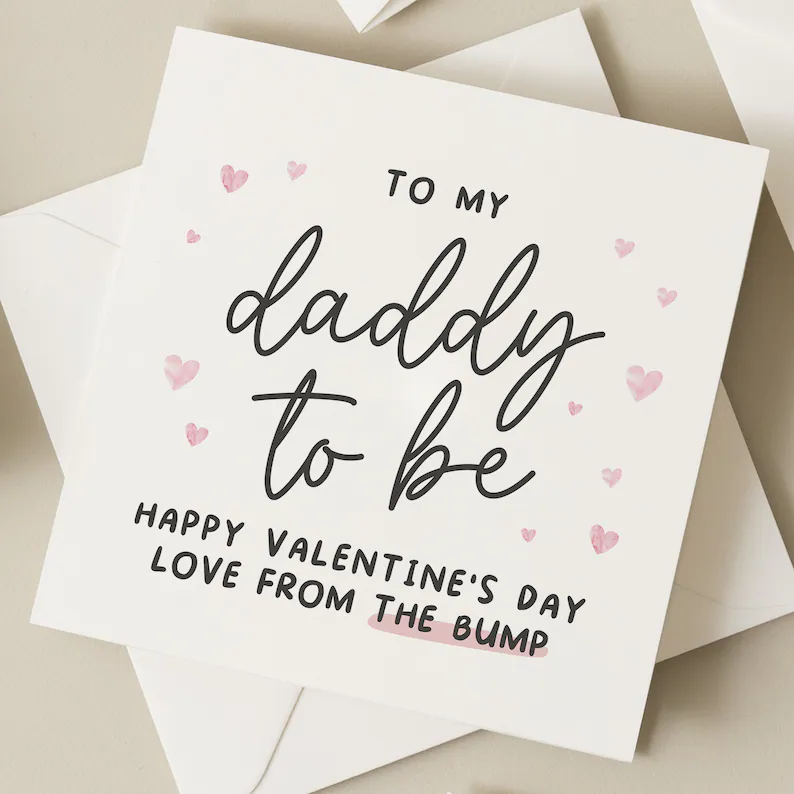 valentines day card pregnancy announcement