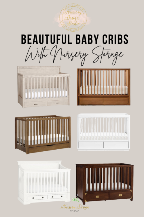 beautiful baby cribs with nursery storage