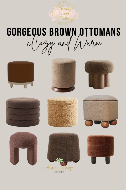 gorgeous brown ottomans