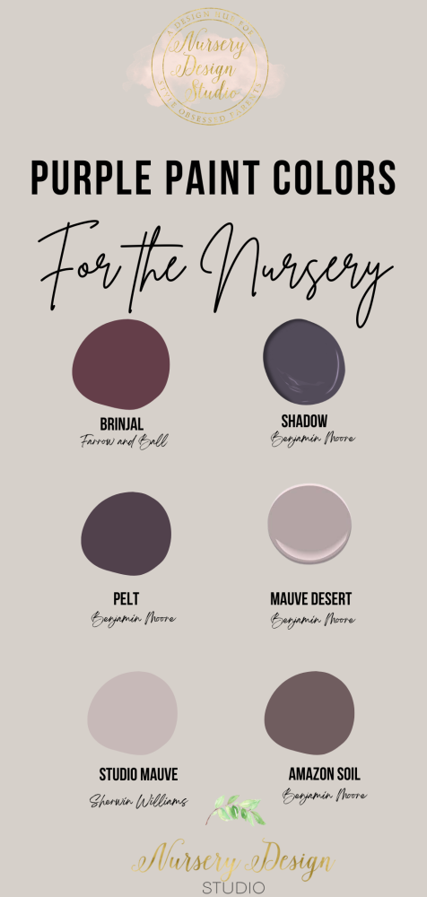 puprle paint colors for the nursery