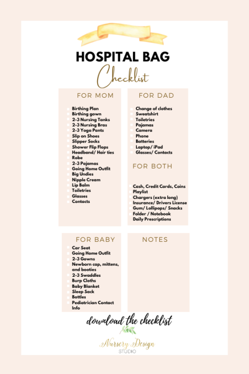 HOSPITAL BAG CHECKLIST